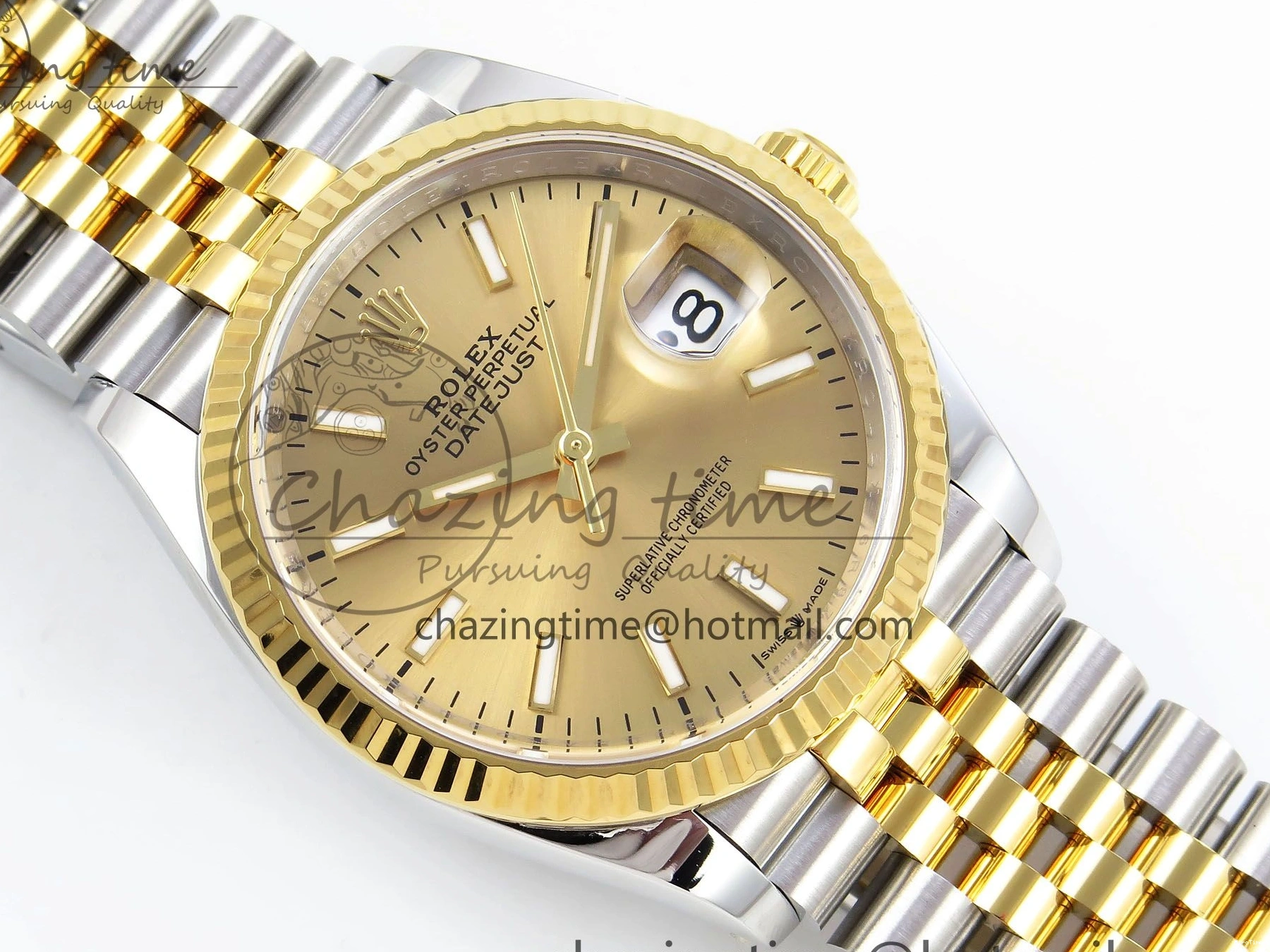 MiroTime 0205 DateJust 36 126233 Clean 1:1 Best Edition 904L Steel YG Stick Dial on SS YG Jubilee Bracelet VR Trendy 1501